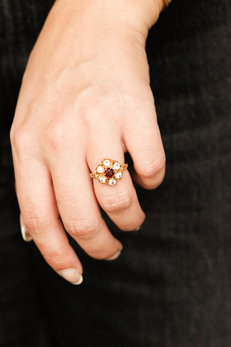 Berle Garnet + Gold Ring