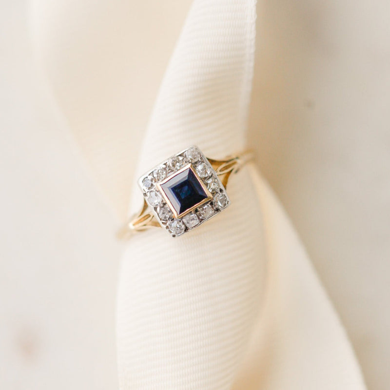 Eliza Diamond + Sapphire Ring