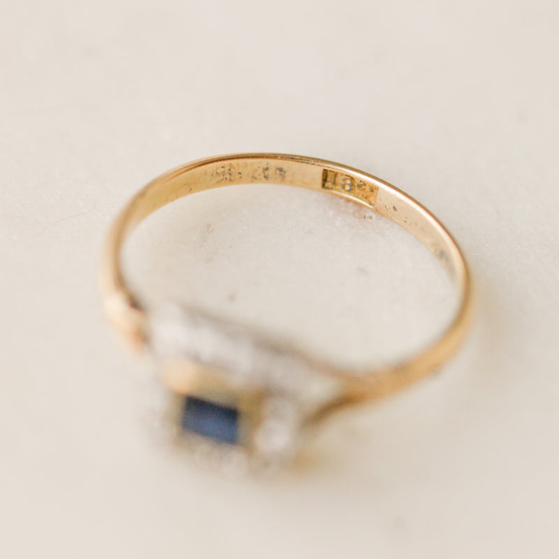 Eliza Diamond + Sapphire Ring
