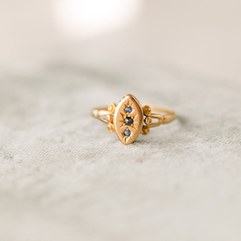 Lucille Celestial Sapphire + Diamond Ring