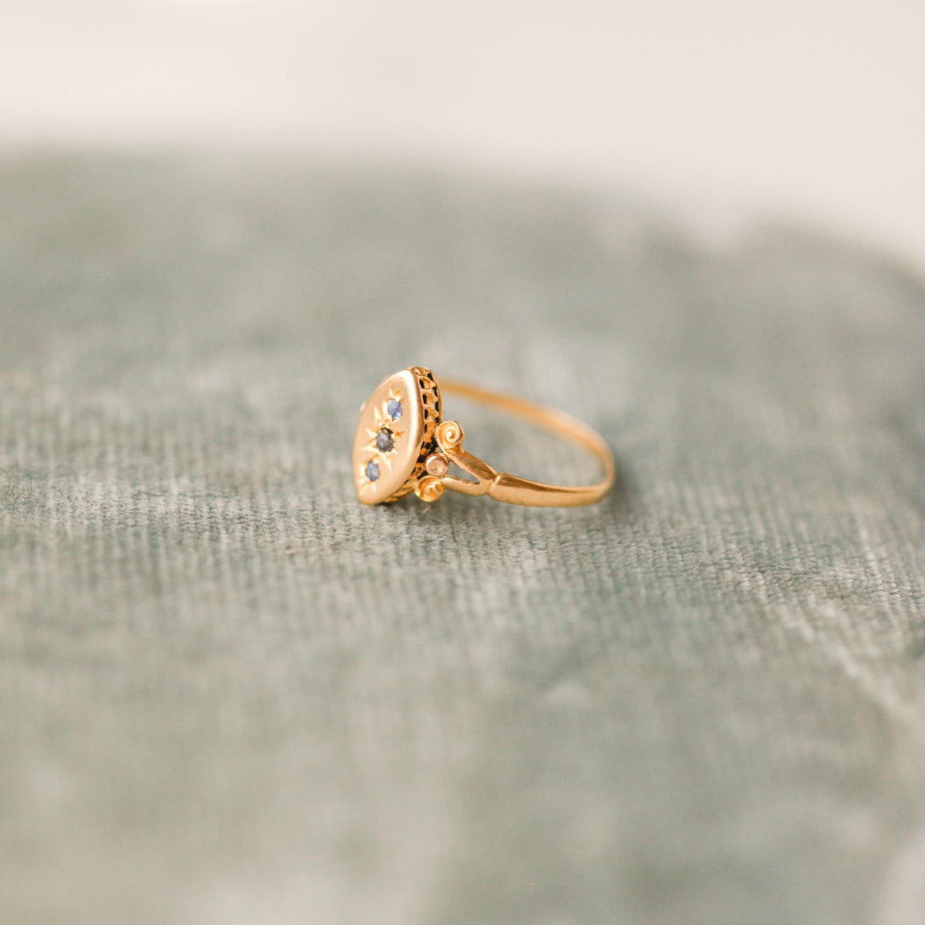 Lucille Celestial Sapphire + Diamond Ring