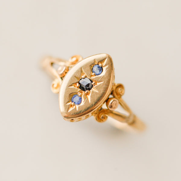 Lucille Celestial Sapphire + Diamond Ring