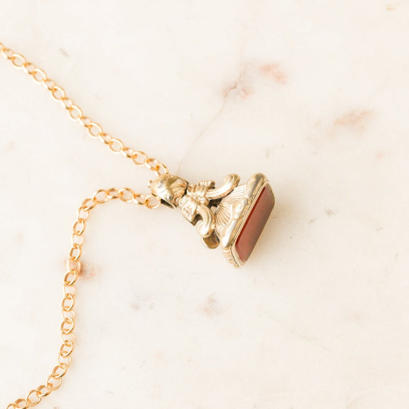 Tallulah Carnelian Fob Necklace