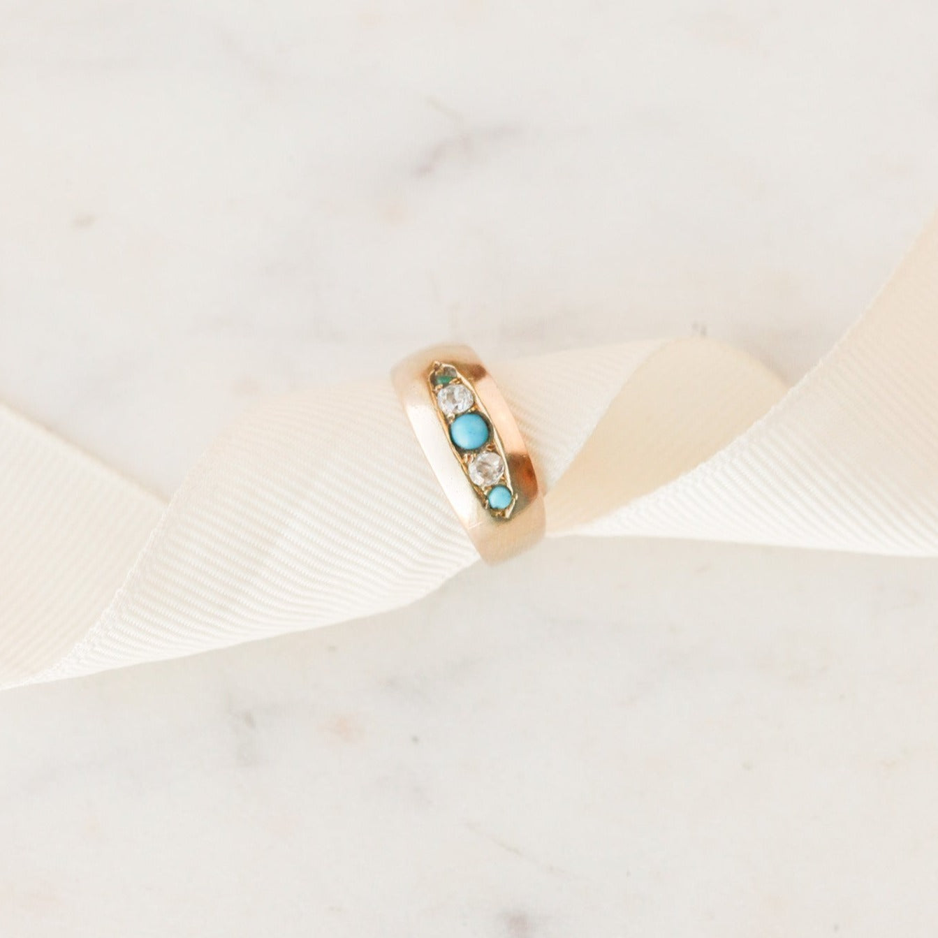 Lowell Turquoise + Diamond Ring
