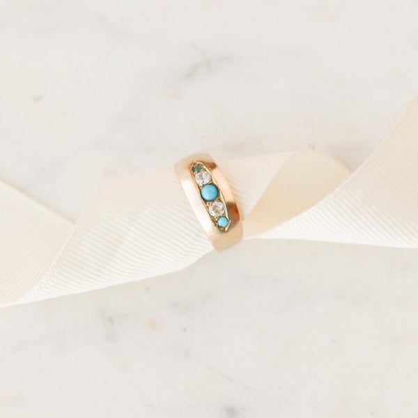 Lowell Turquoise + Diamond Ring