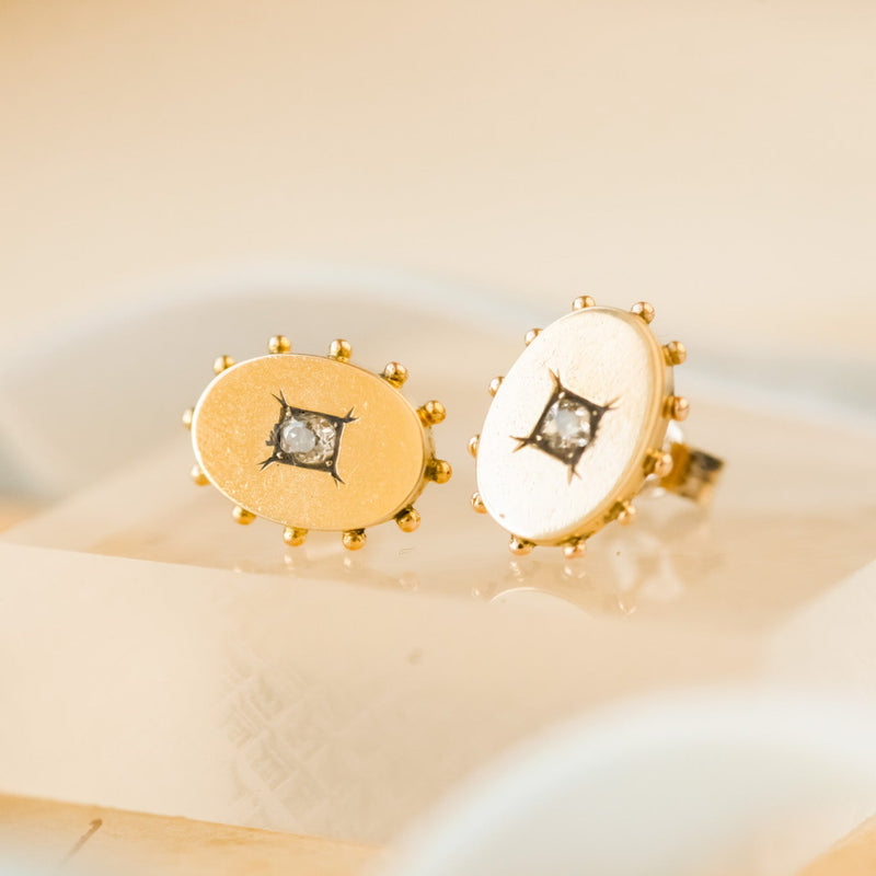 Old Mine Cut Diamond Earrings