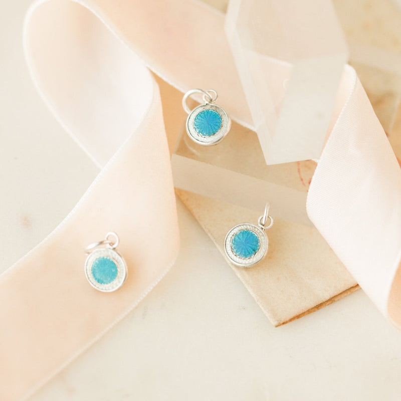 Petite Blue Enameled Charms