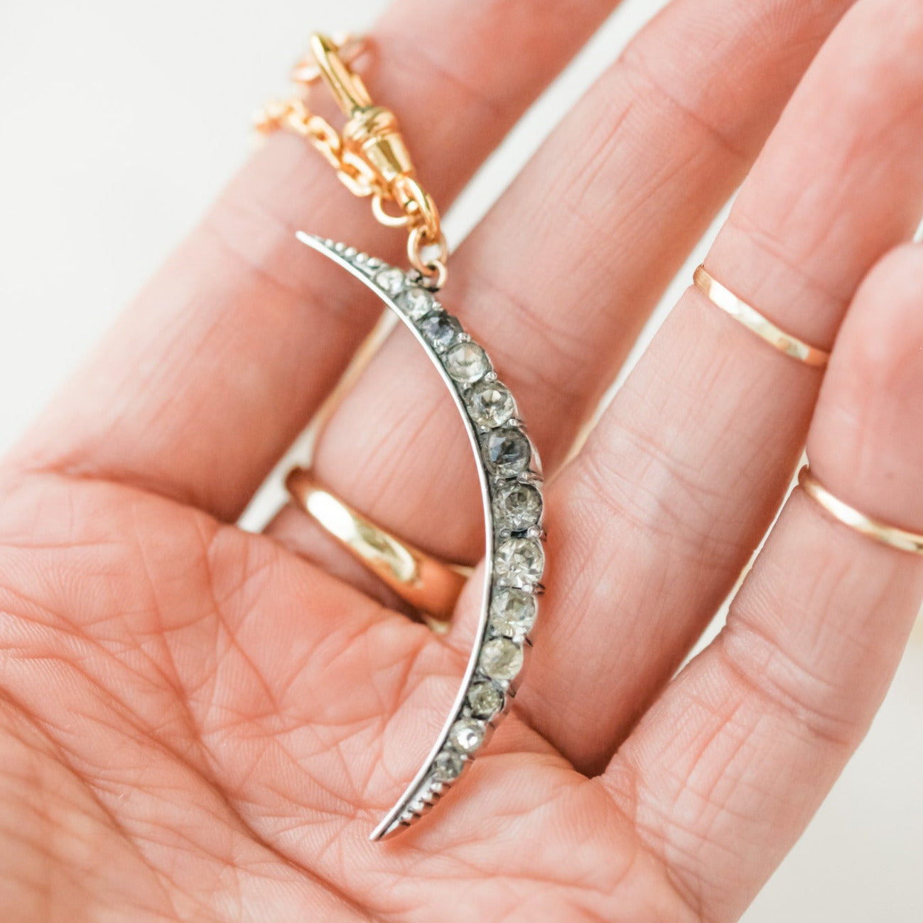 Charlotte Edwardian Crescent Pendant
