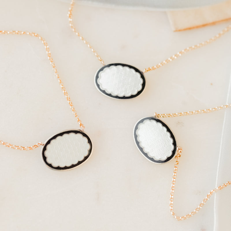 Noir Duo Enameled Pendants