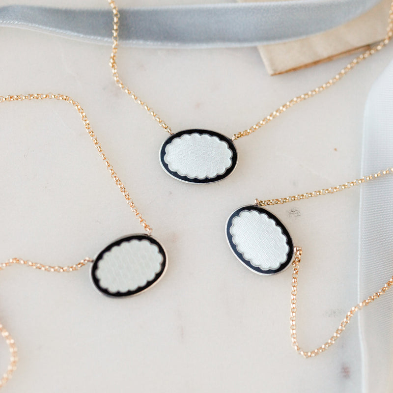 Noir Duo Enameled Pendants