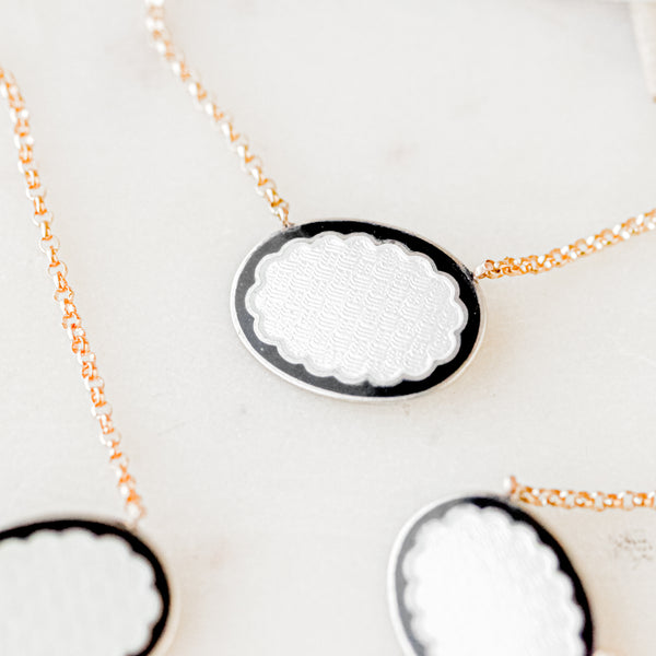 Noir Duo Enameled Pendants