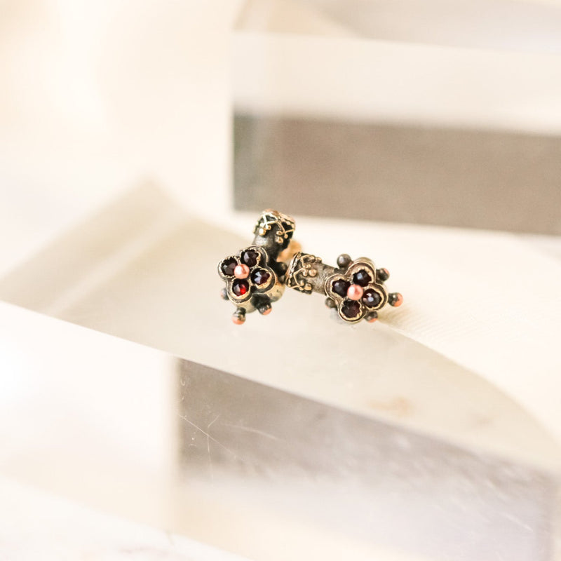 Allore Bohemian Garnet Earrings