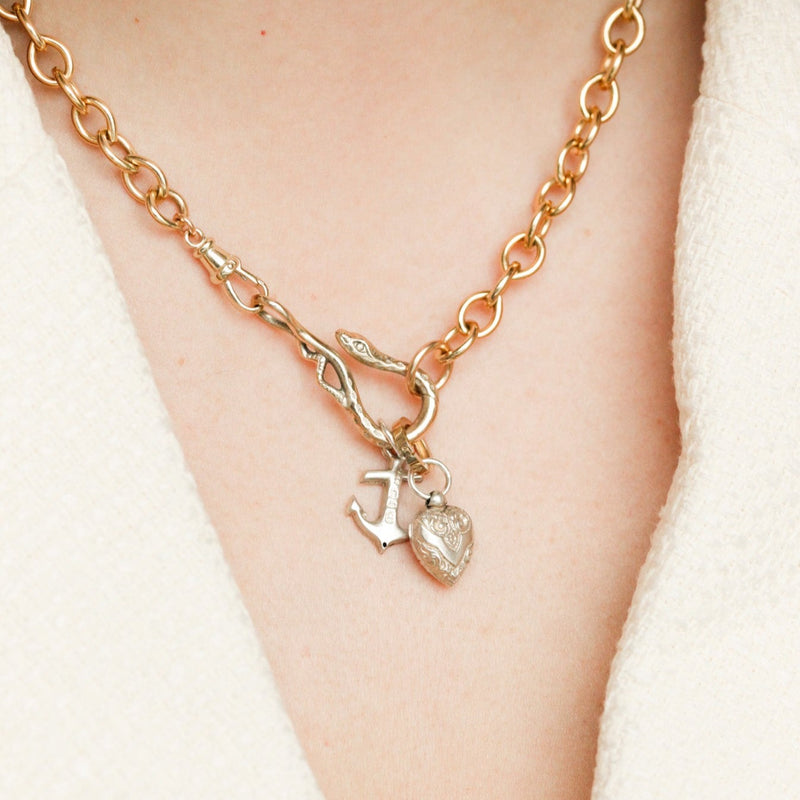 Large Charm Chain in Gold Filled