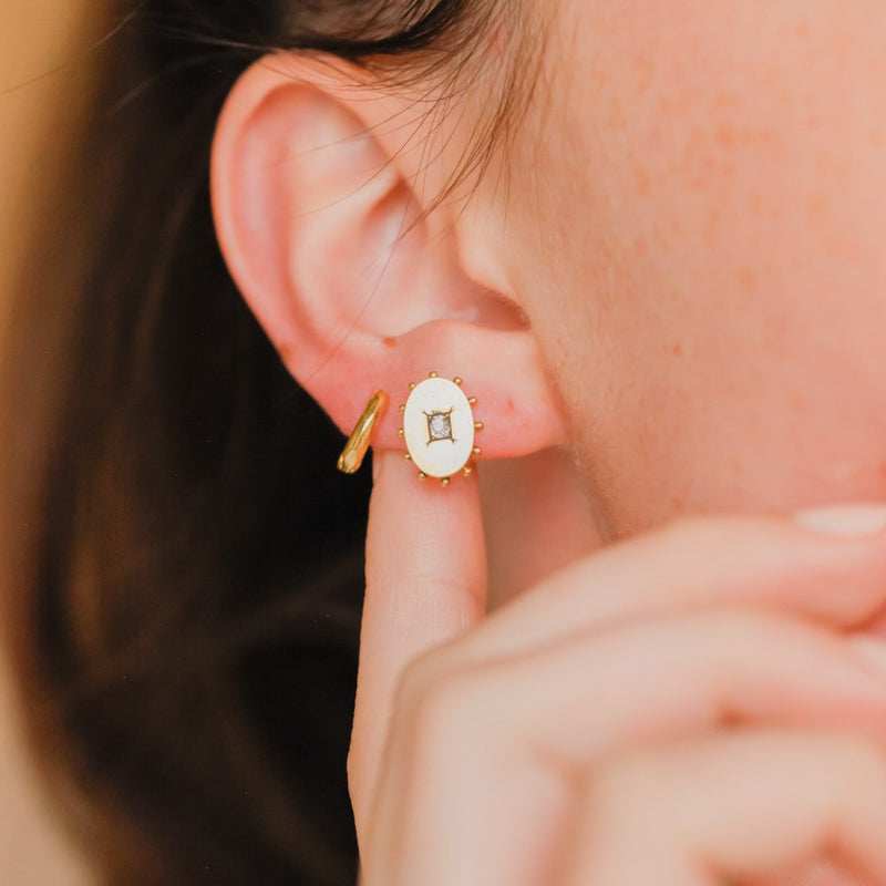 Old Mine Cut Diamond Earrings