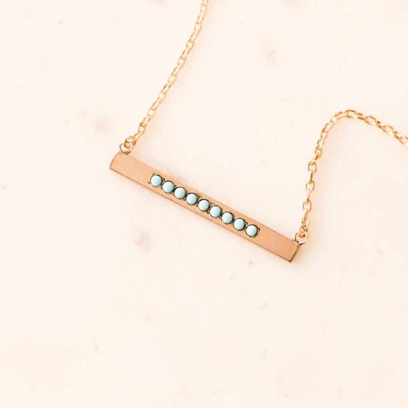 Bryn Turquoise Bar Pendant
