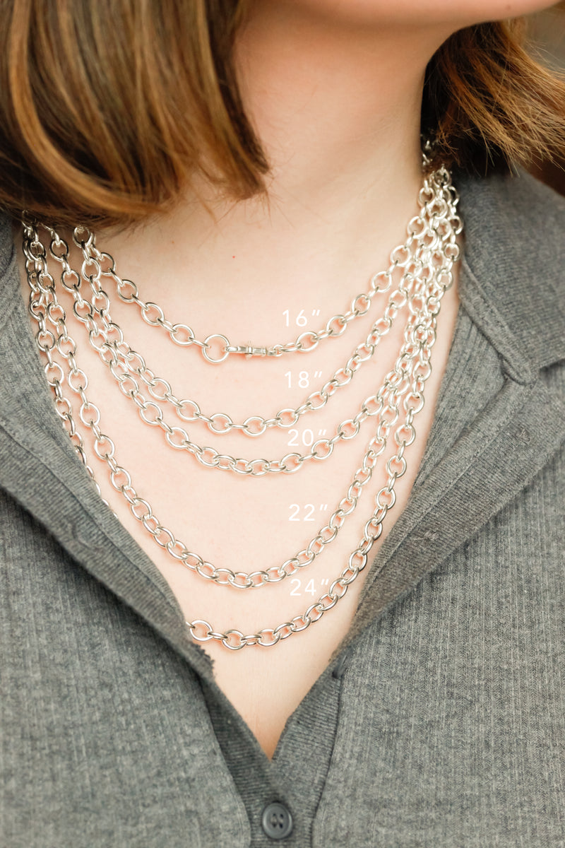 Large Charm Chain in Sterling Silver