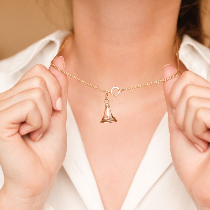 Diana Solid Gold Intaglio Necklace