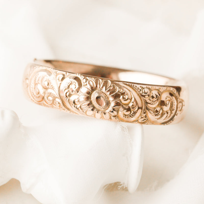 Lucille Victorian Floral Bangle