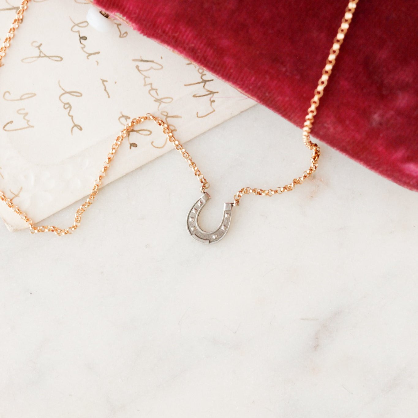 Petite Silver Horseshoe Pendant