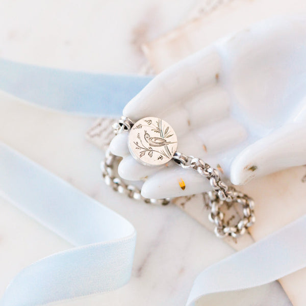 Engraved Bird Bracelet