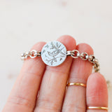 Engraved Bird Bracelet