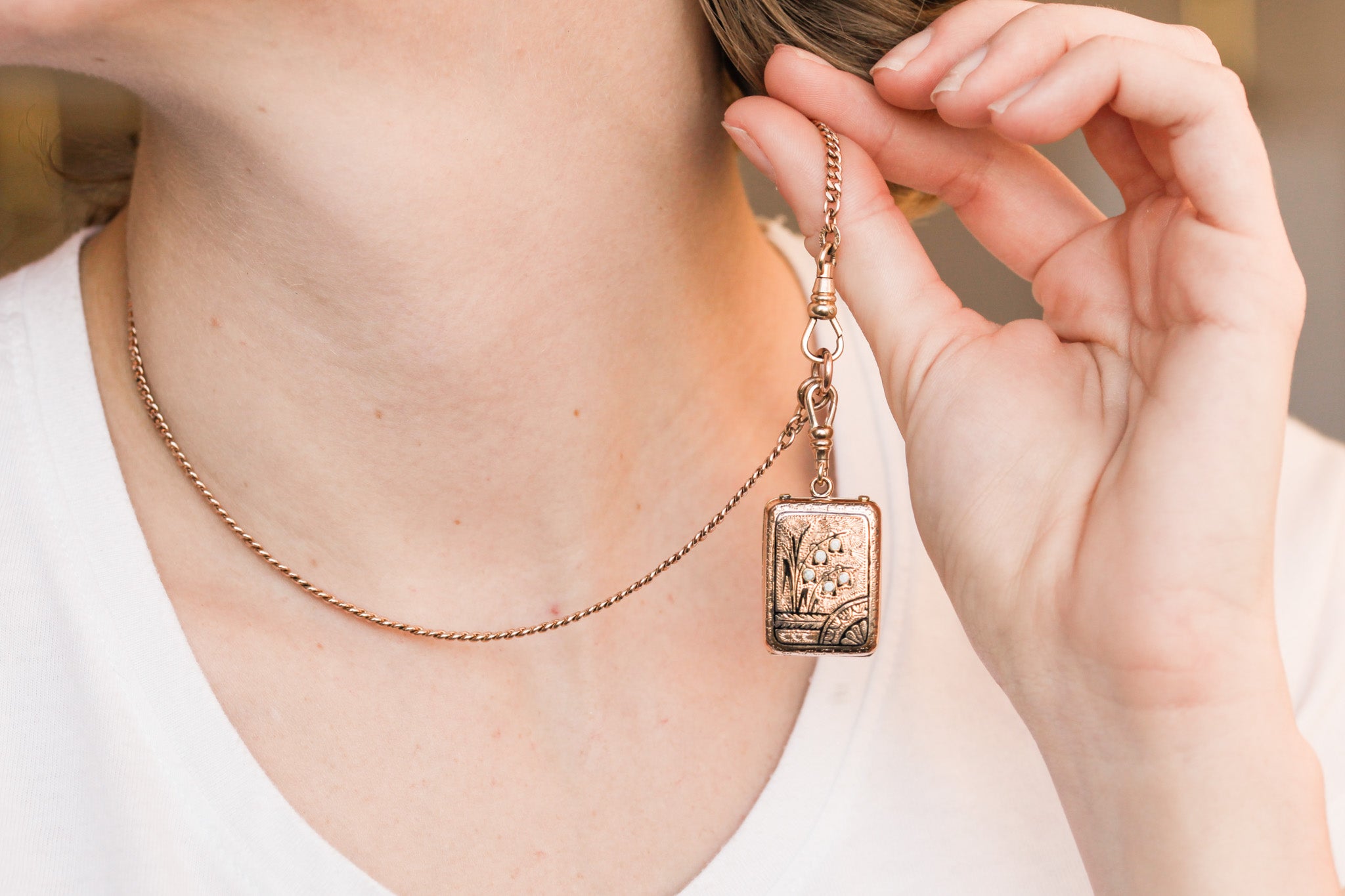 Lily of the Valley Locket