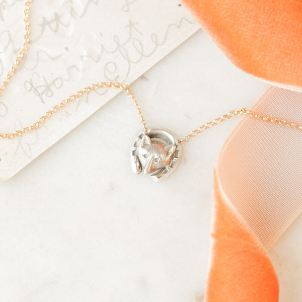 Lucky Silver Fox Pendant