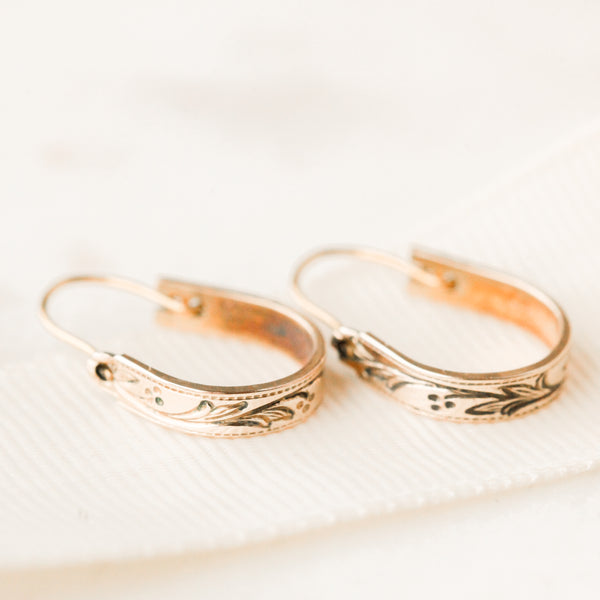 Bitty Engraved Hoops