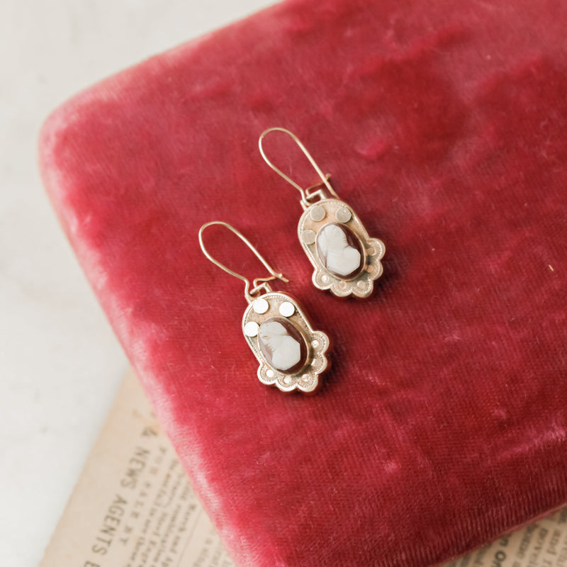 Kitty Cameo Earrings