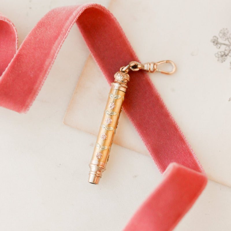 Victorian Floral Scribe Pendant