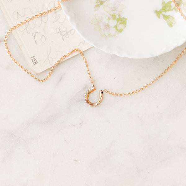 Bitty Lucky Horseshoe Pendant