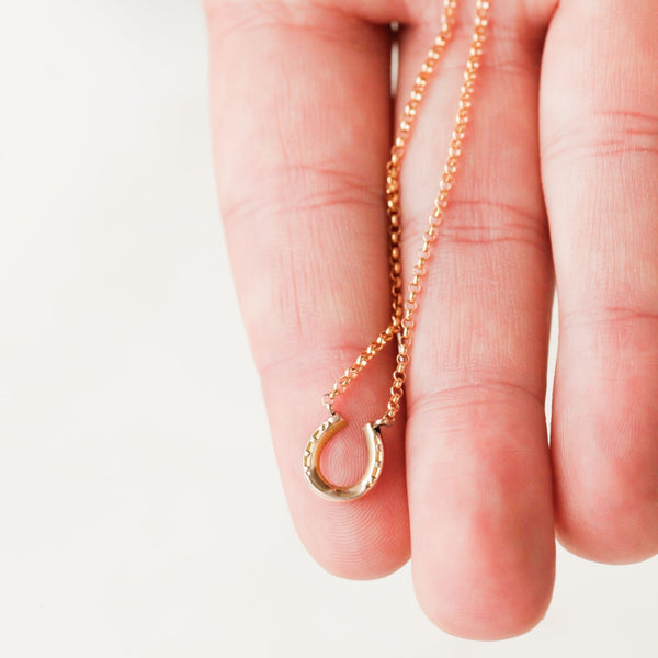 Bitty Lucky Horseshoe Pendant
