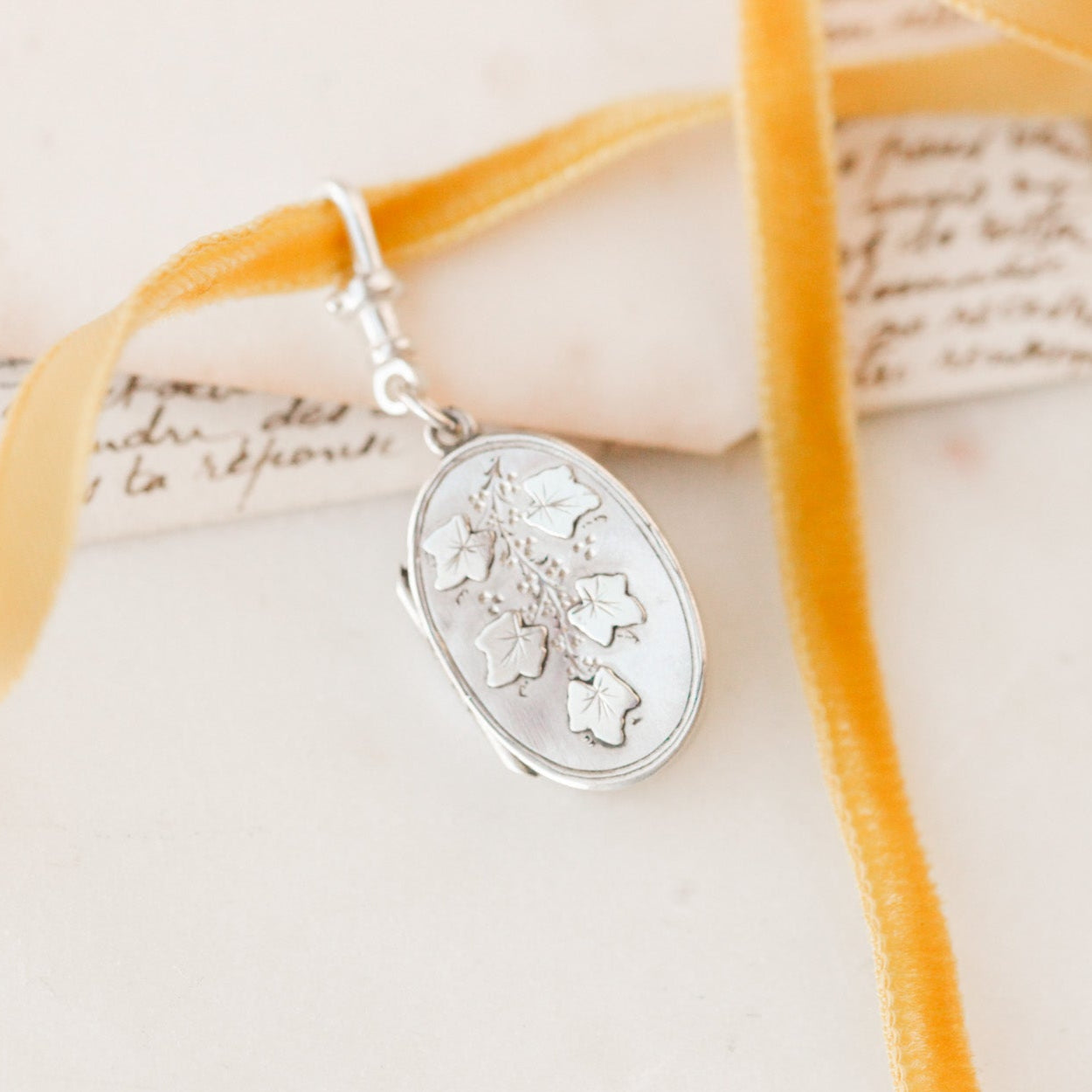 Petite Silver Ivy Locket