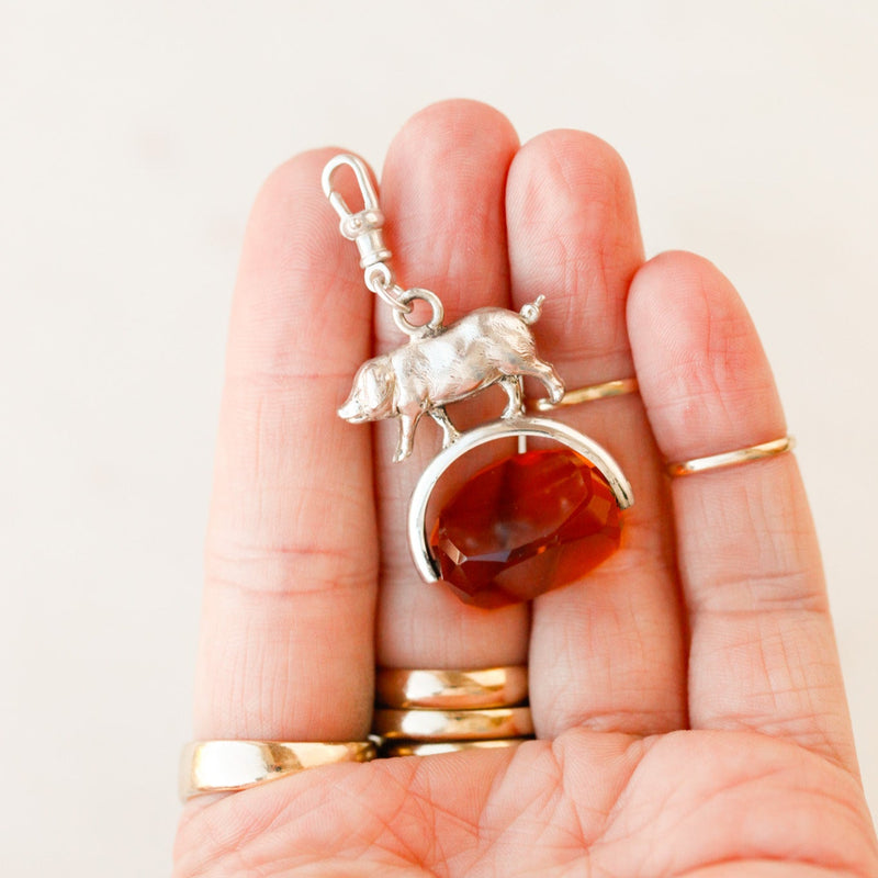 Spinning Pig Pendant