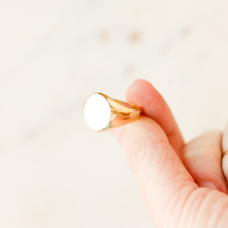 Winston Solid 18k Gold Signet