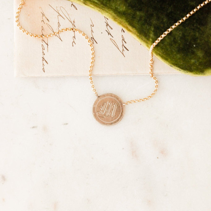 "M" Victorian Pendant