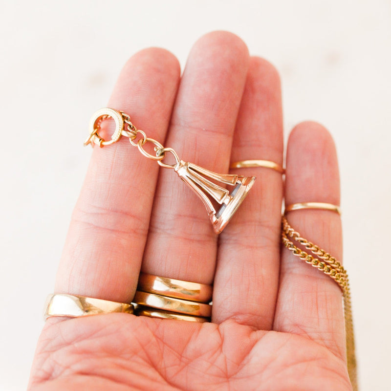 Diana Solid Gold Intaglio Necklace