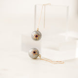 Lucia Celestial Orb Threader Earrings