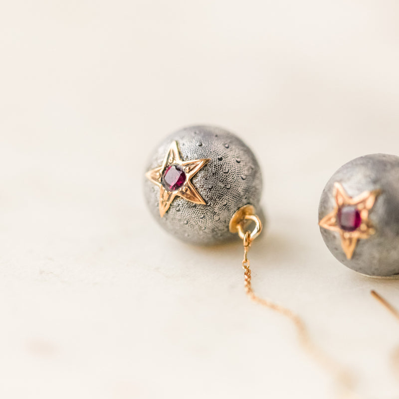 Lucia Celestial Orb Threader Earrings