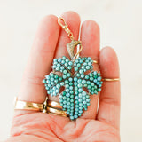 Serena Turquoise Leaf Pendant