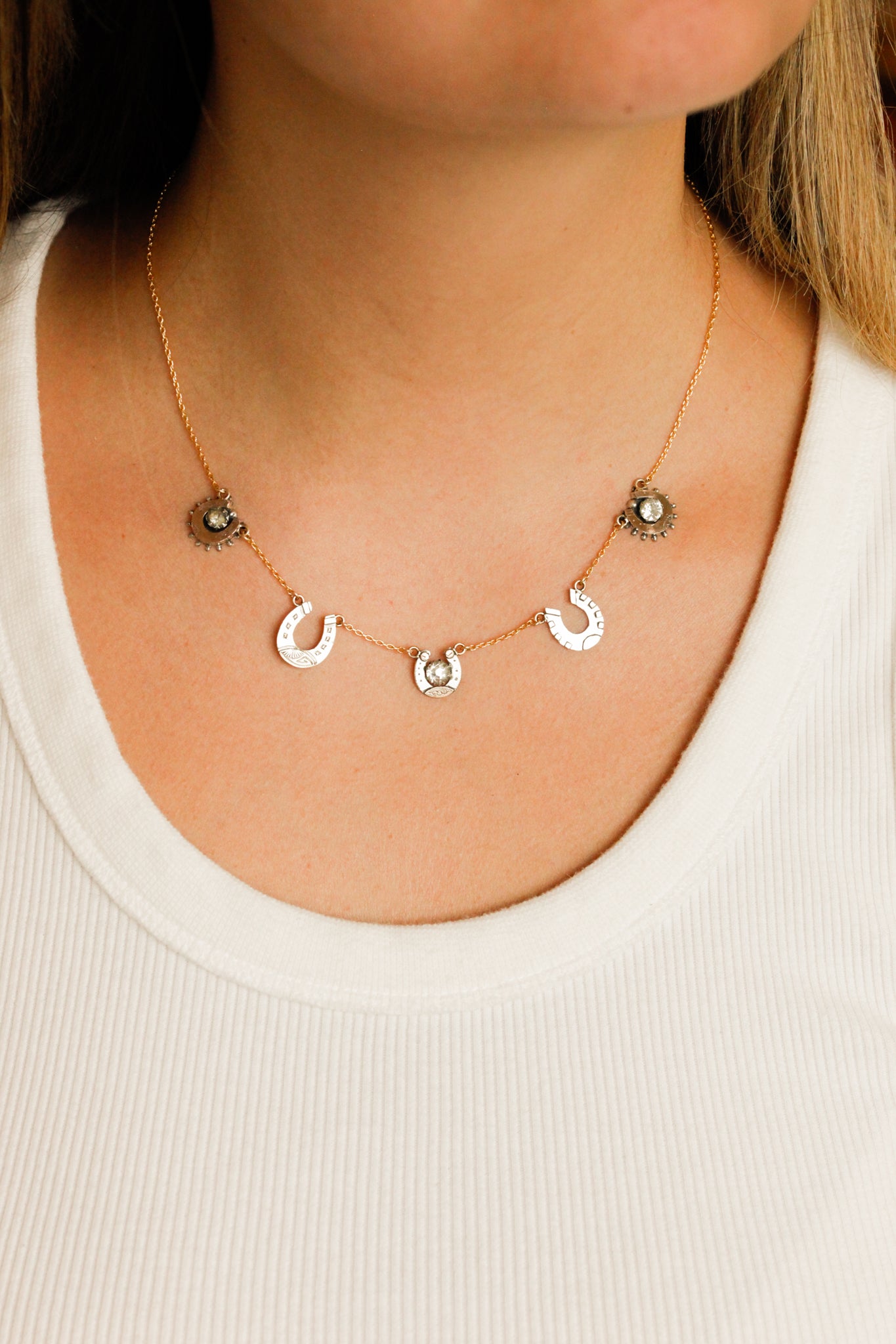 Lady Lucky Horseshoe Necklace