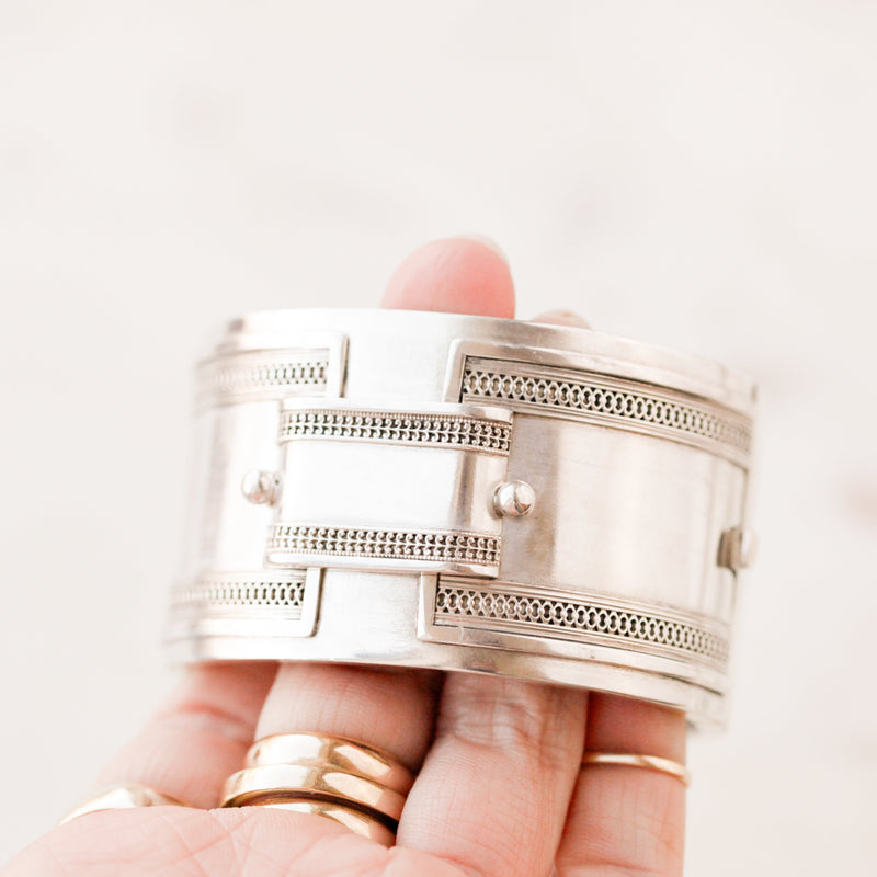 Essie Silver Buckle Bangle