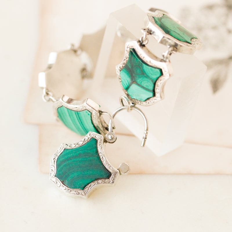 Hidden Locket Malachite Bracelet