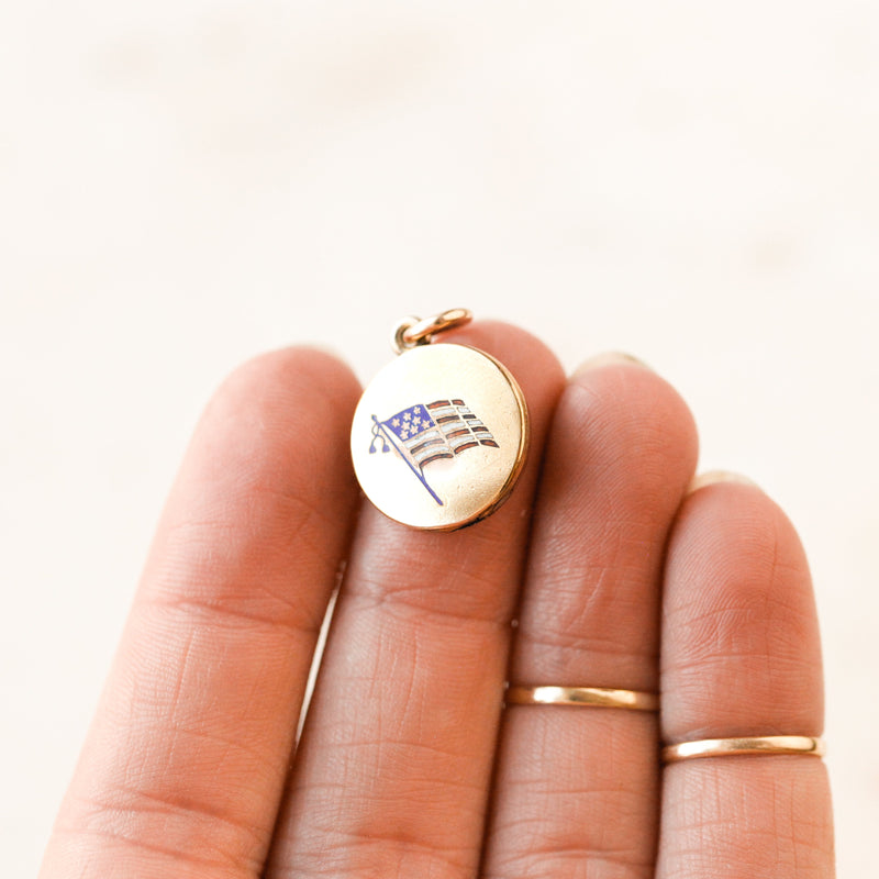 Eight Star American Flag Locket