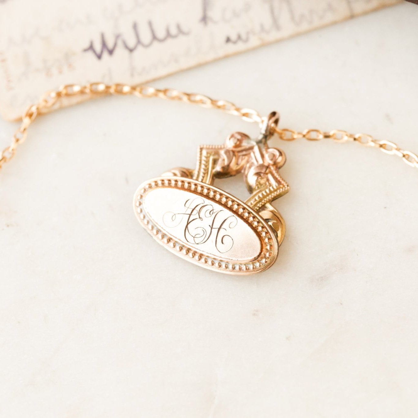 "AEH" Victorian Pendant