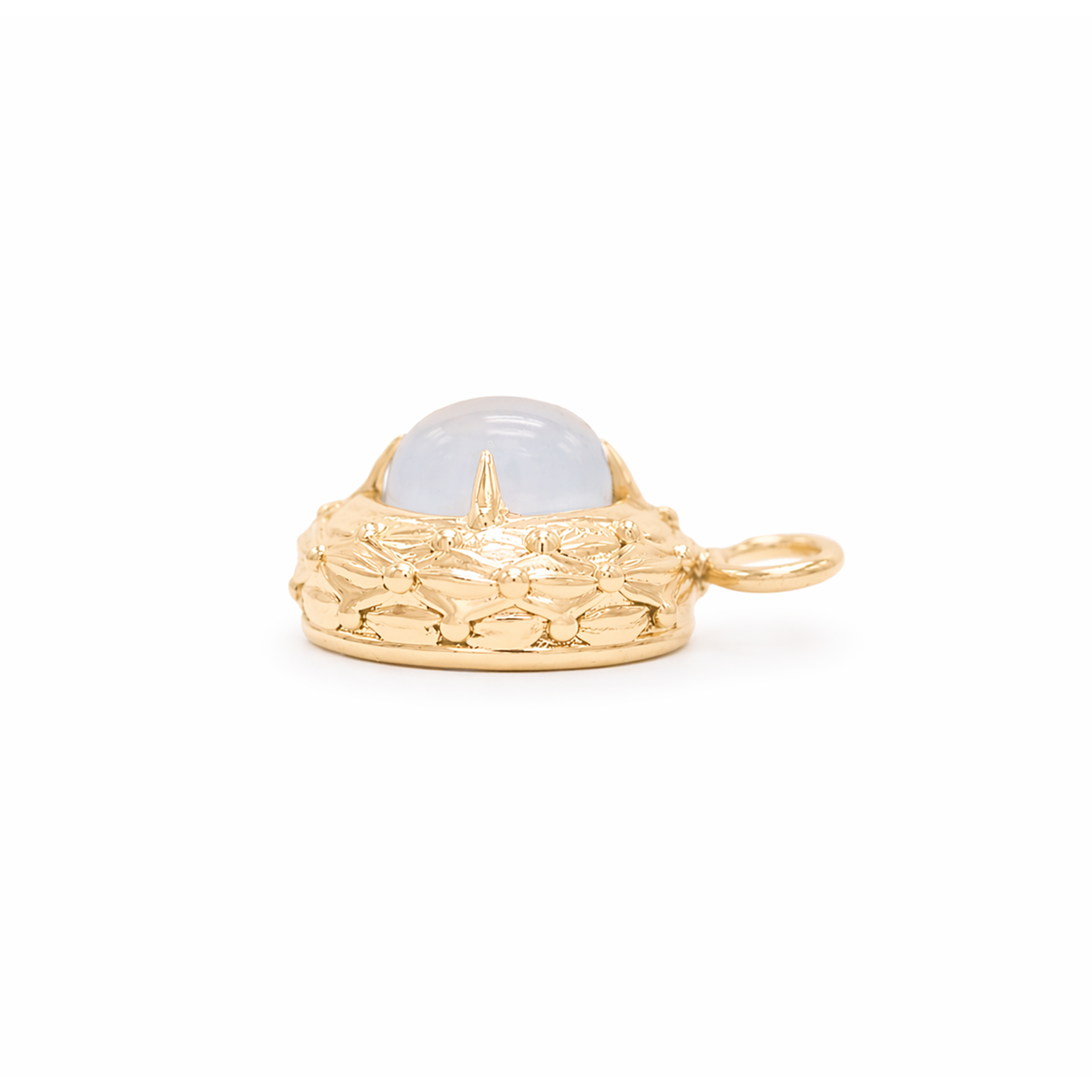 Laurel and Berry Milky Aquamarine Pendant