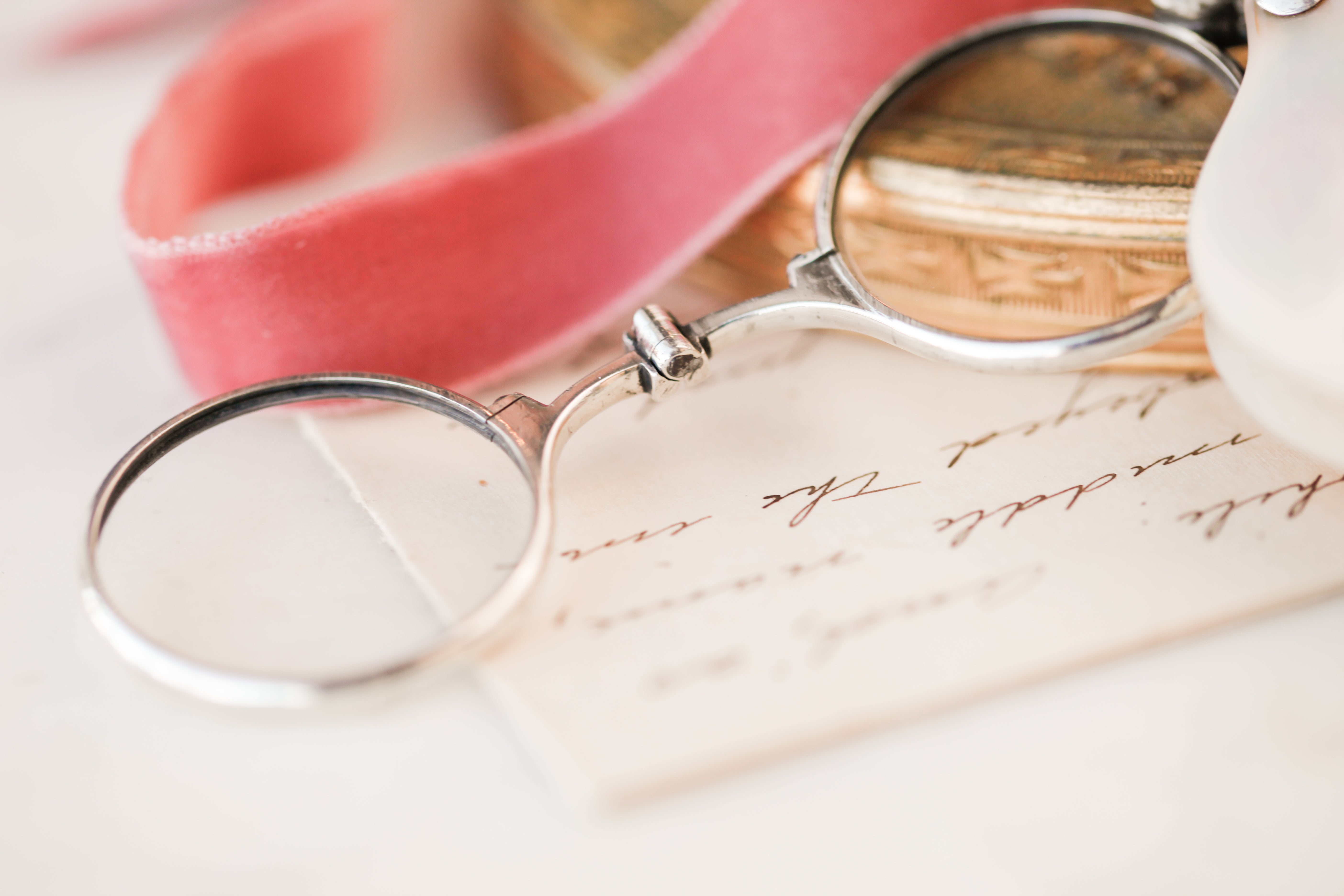 Mother of Pearl Lorgnette Glasses