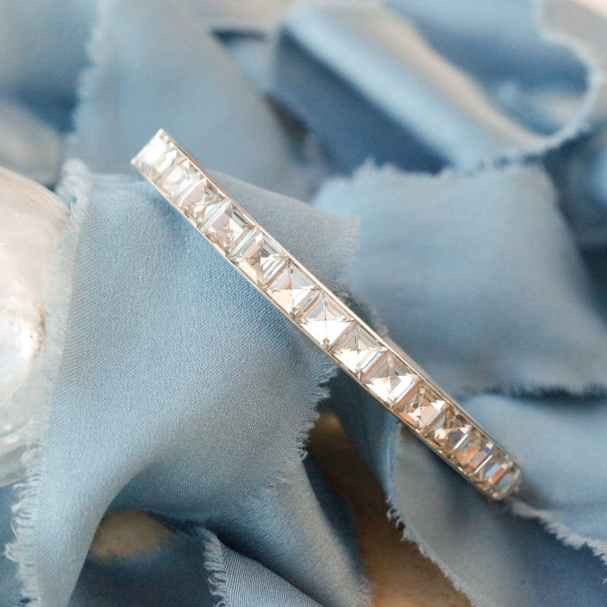 Lorris Art Deco Crystal Channel-Set Bangle