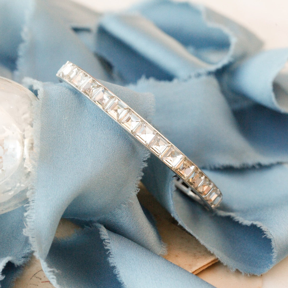 Lorris Art Deco Crystal Channel-Set Bangle