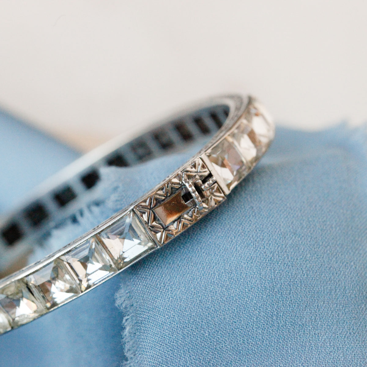 Lorris Art Deco Crystal Channel-Set Bangle